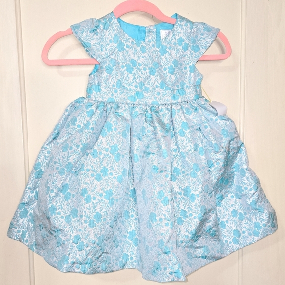 Dress Up By Gymboree Teal Dress with Silver Accents  Size 3T NWOT - Picture 5 of 12